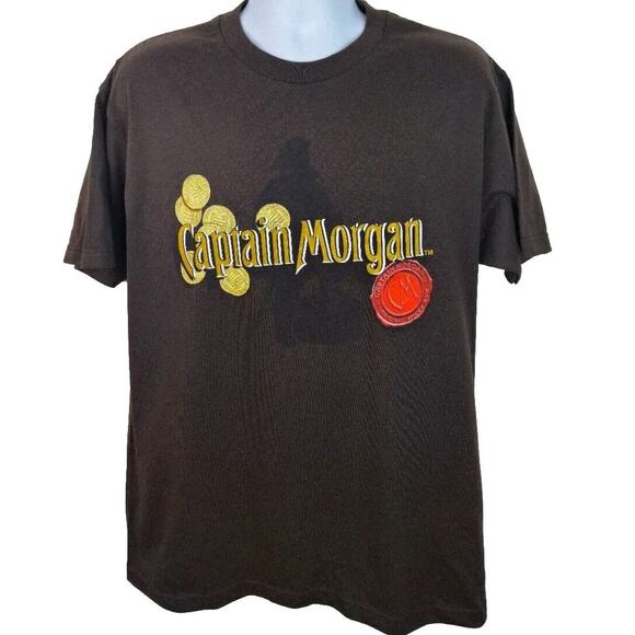 Official Captain Morgan Spiced Rum Find Treasure Brown Tshirt Size Large - Picture 2 of 6